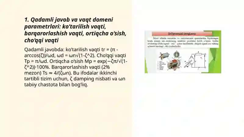 avtomatik boshqariw sistemalarning vaqt va chastotaviy xarakteristikalari 3