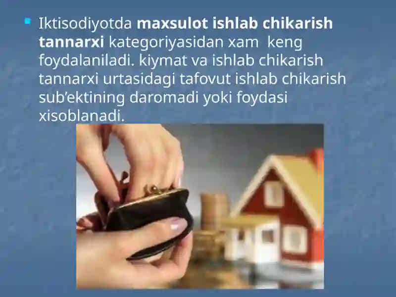 Kiymat va tannarx nazariyasi 3