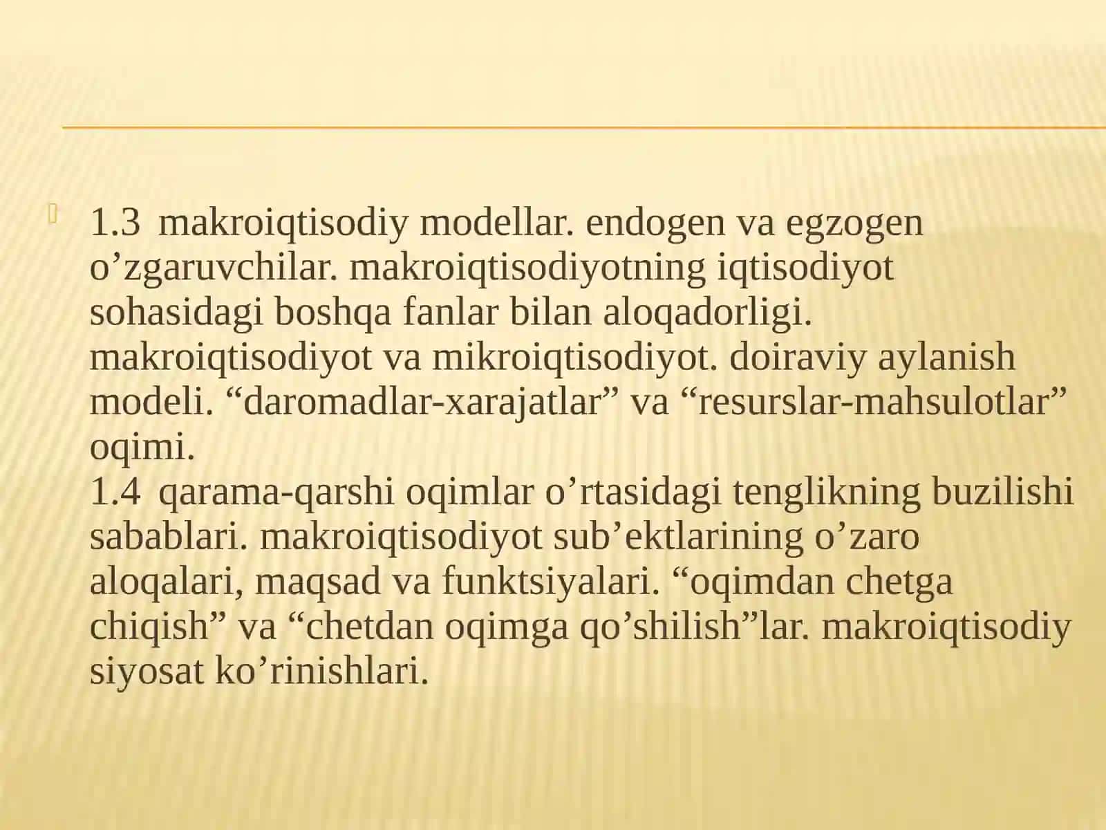 Makroiqtisodiyotga kirish. Asosiy makroiqtisodiy ko`rsatkichlar 3