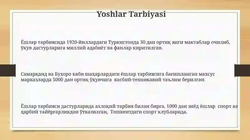 Yoshlar Tarbiyasi 3