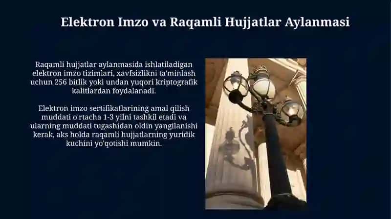Elektron Imzo va Raqamli Hujjatlar Aylanmasi 3