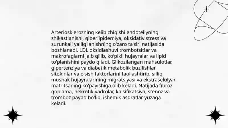 Arterioskleroz kelib chiqish patofiziologiyasi 3