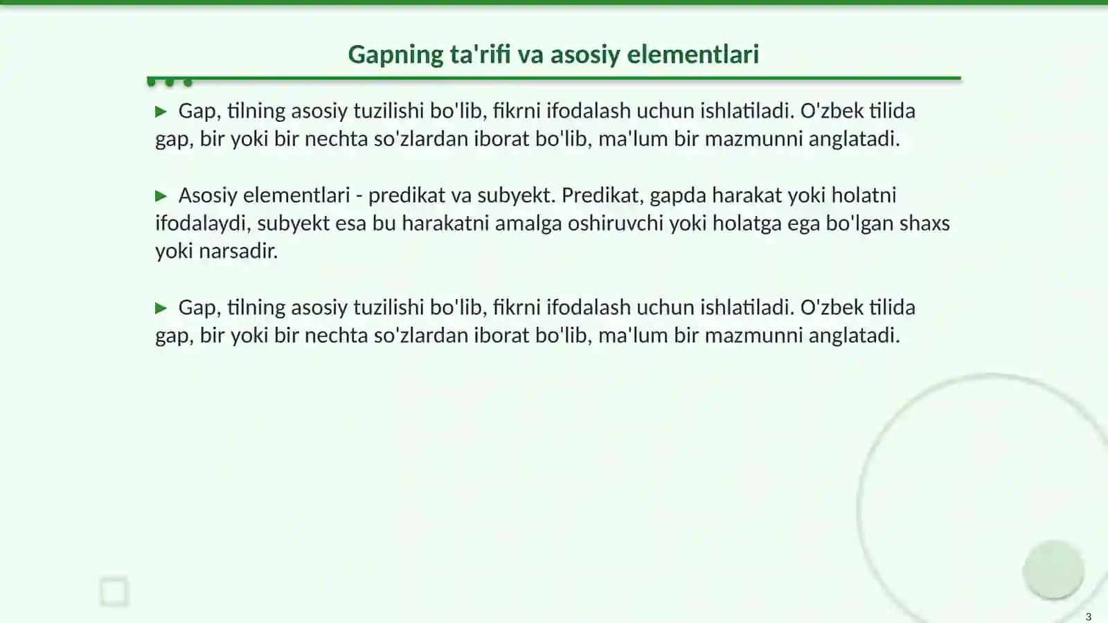 Gap haqida maʼlumot 3