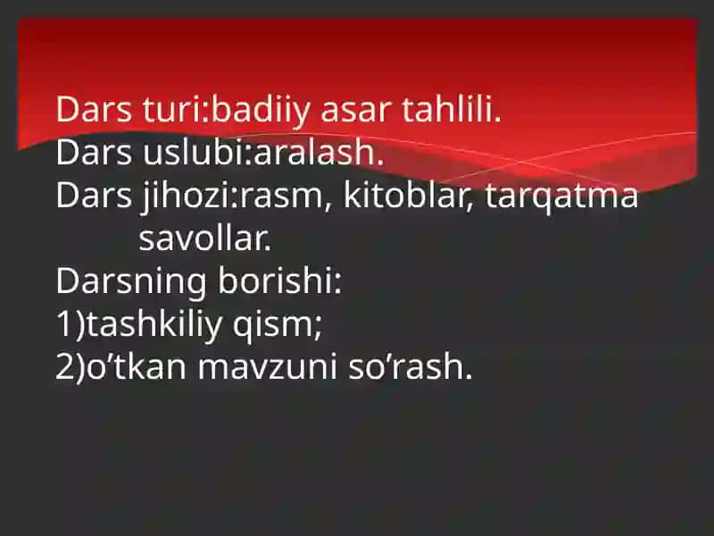 DARS ISHLANMASI 3