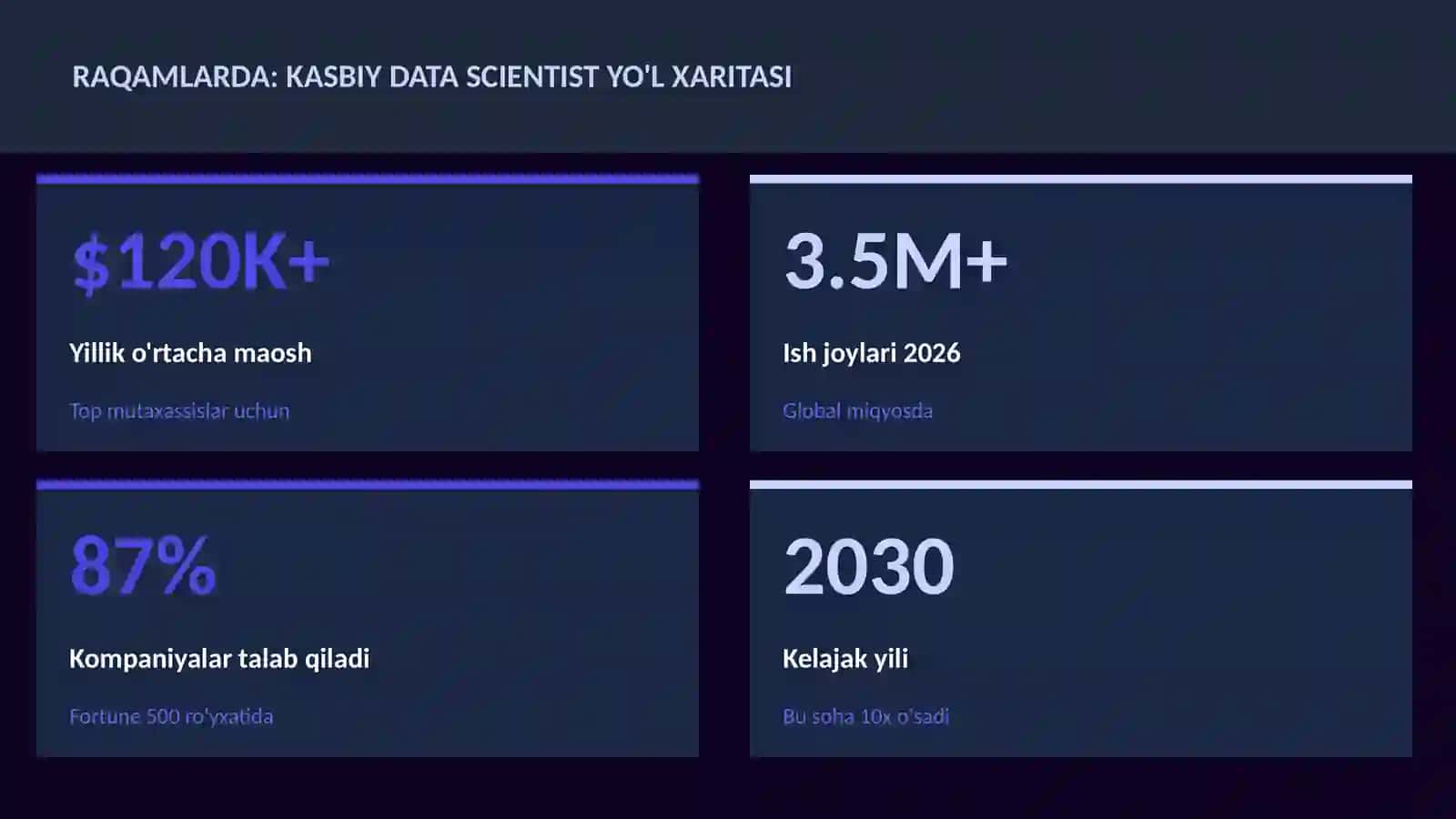 Kasbiy data scientist yo'l xaritasi 3