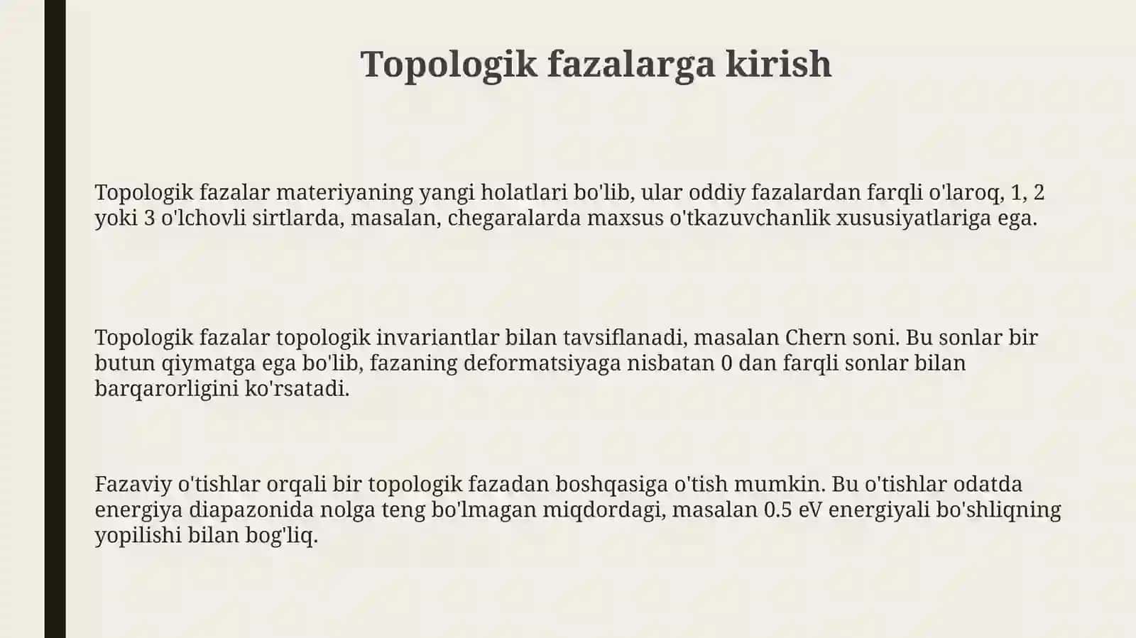 Topologik fazolar 3