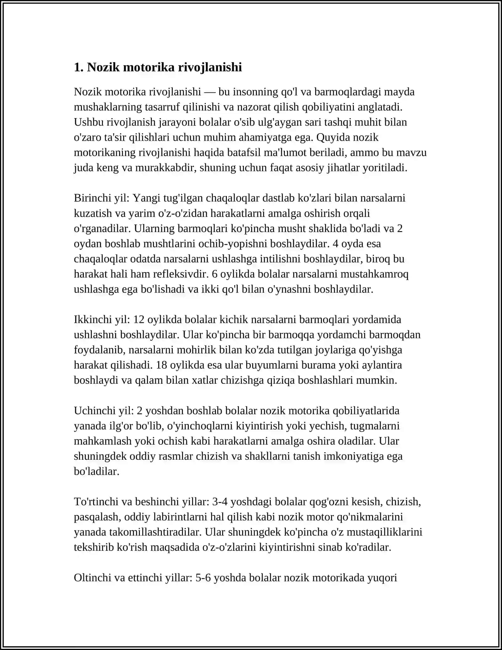 NUTQIDA KAMCHILIGI BOLGAN BOLALAR MOTORIKASI 3