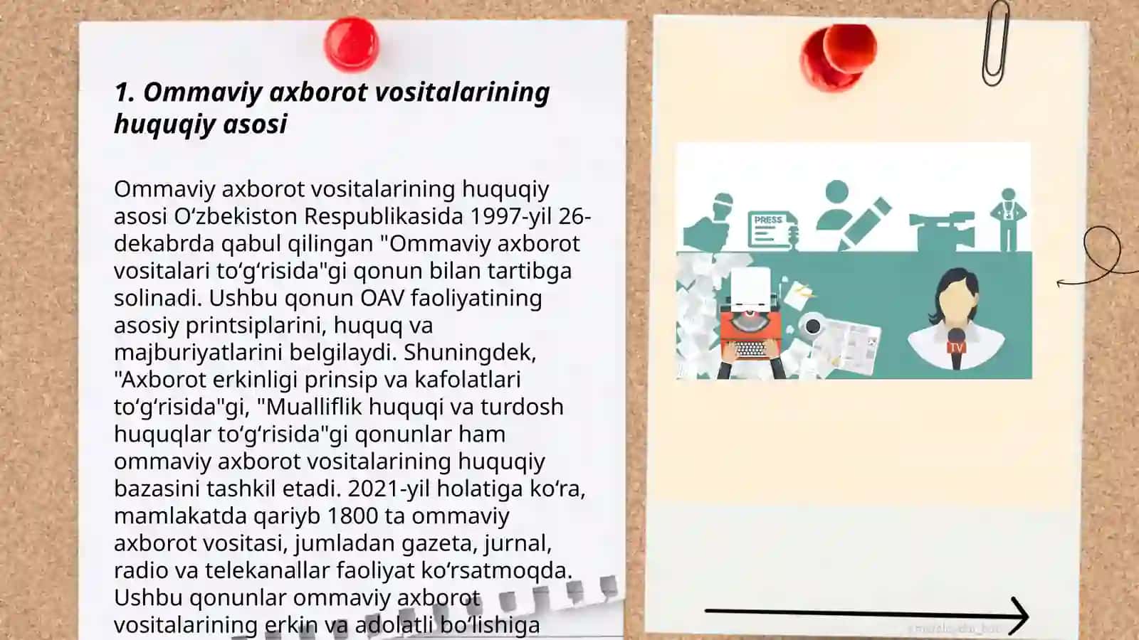 Ommaviy axborot vositalarining huquqiy asosi 3
