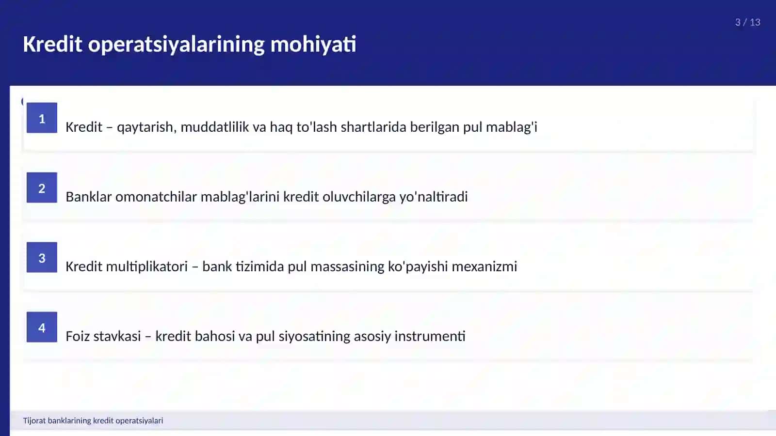 Tijorat banklarining kredit operatsiyalari 3