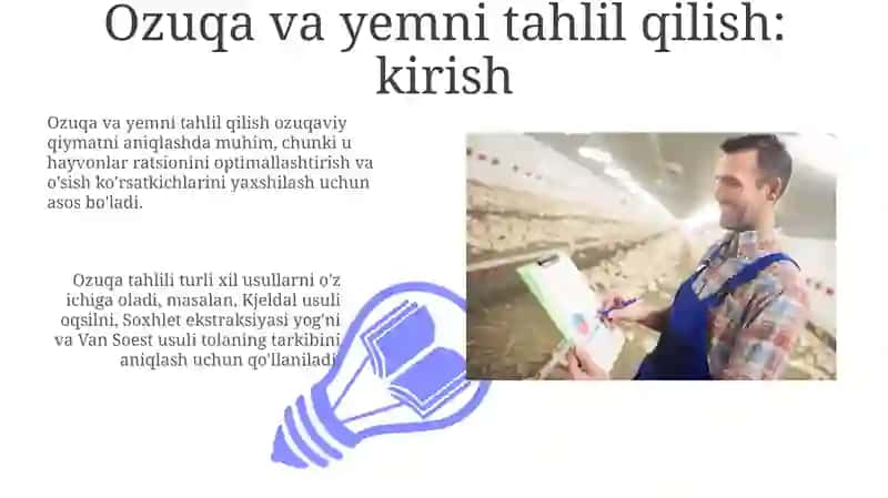Oziq-ovqat va ozuqa tahlili 3