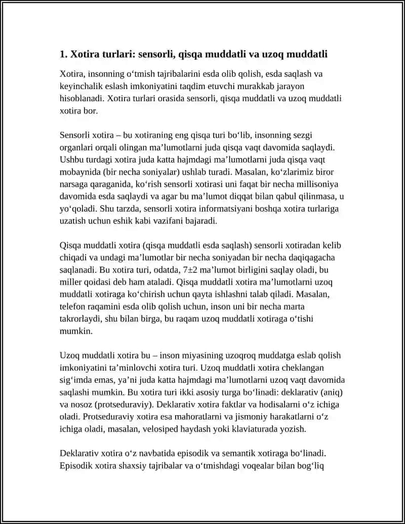 XOTIRA TURLARI 3