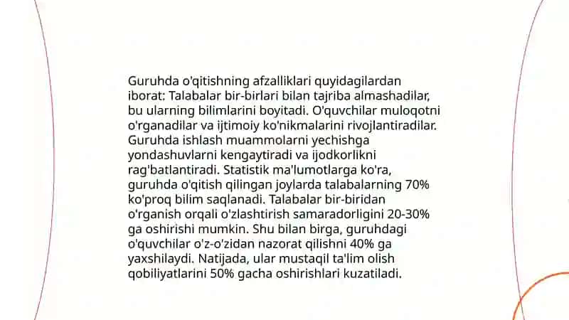 O'qitish jarayonida guruh ish faoliyati 3