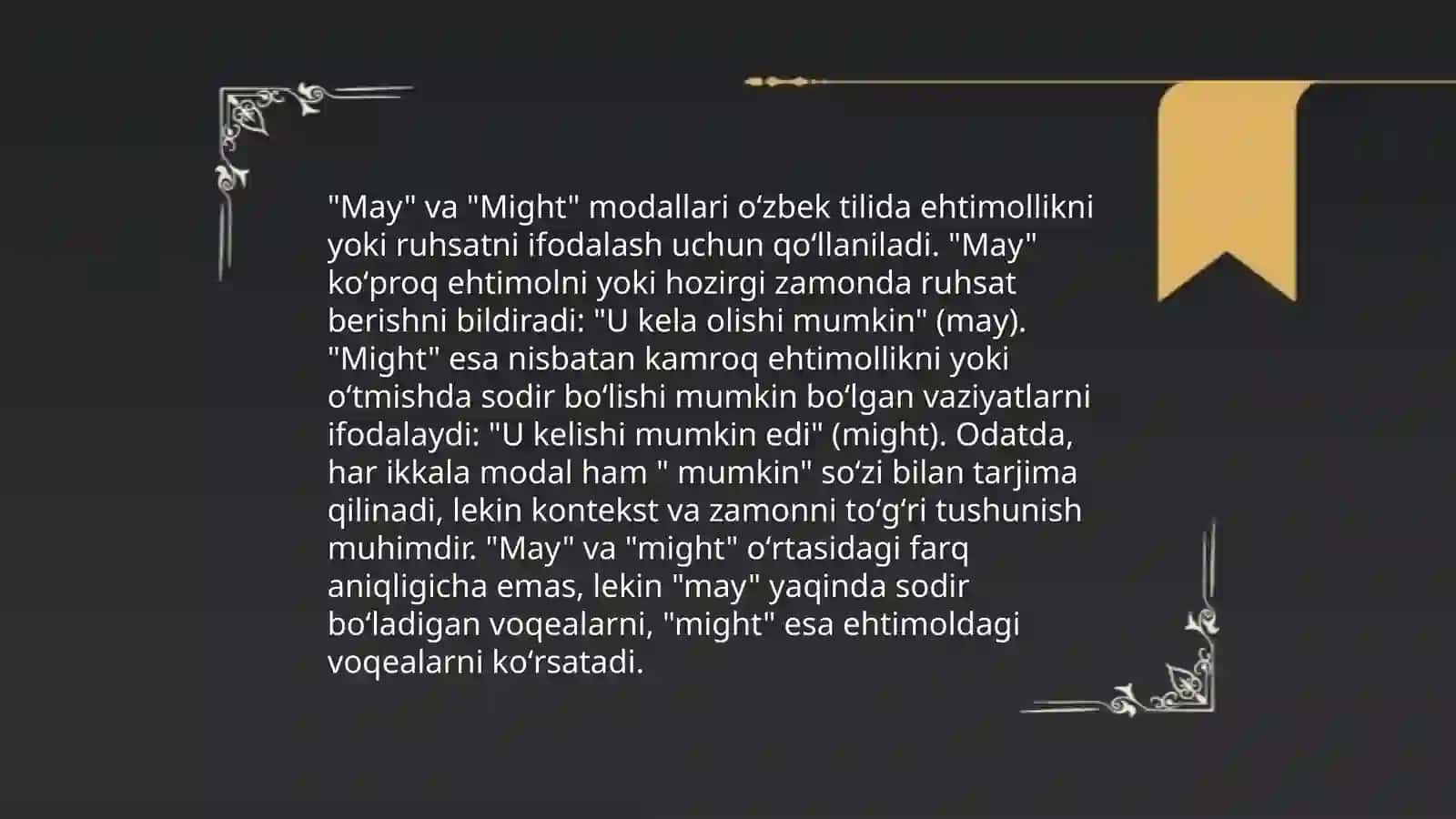 May" va "Might" modal fe’llari 3