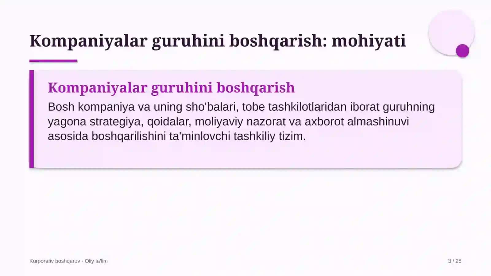 sayyohlik agentliklarida kompaniyalar guruhini boshqarish 9701 3