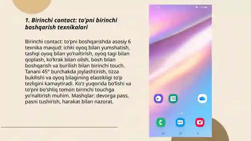 Birinchi contact: to'pni boshqarish texnikalari 3