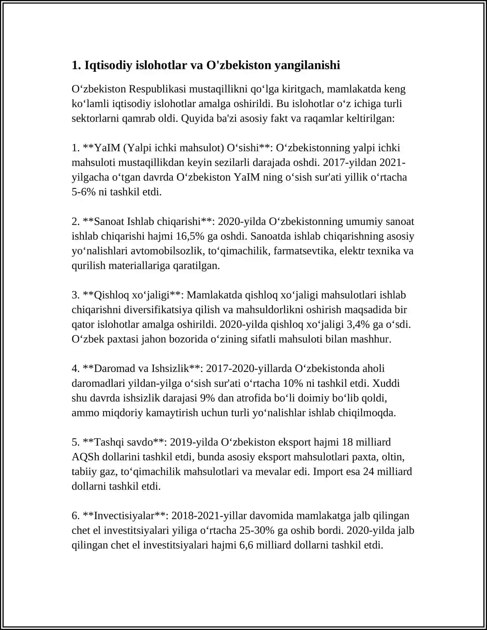 OʻZBEKISTON MILLIY IQTISODIYOTINI RIVOJLANTIRISH BOSQICHLARI 3