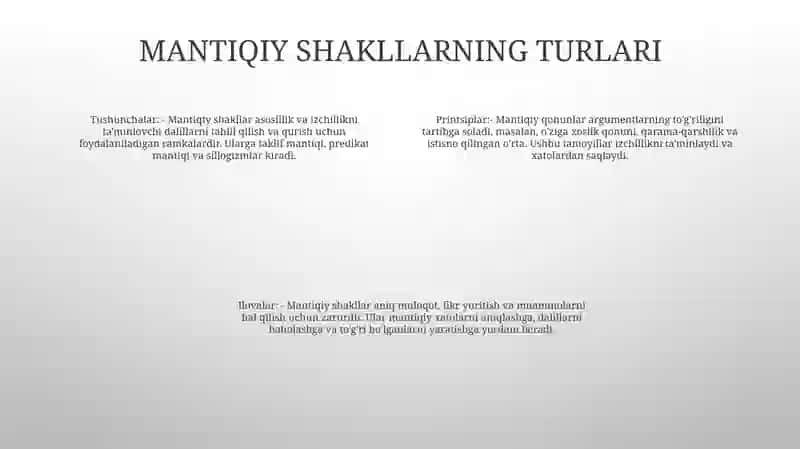Tafakkurning Mantiqiy Shakllari Va Qonunlari 3