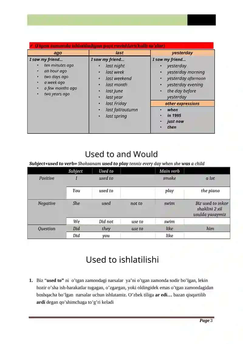 Past Simple 3