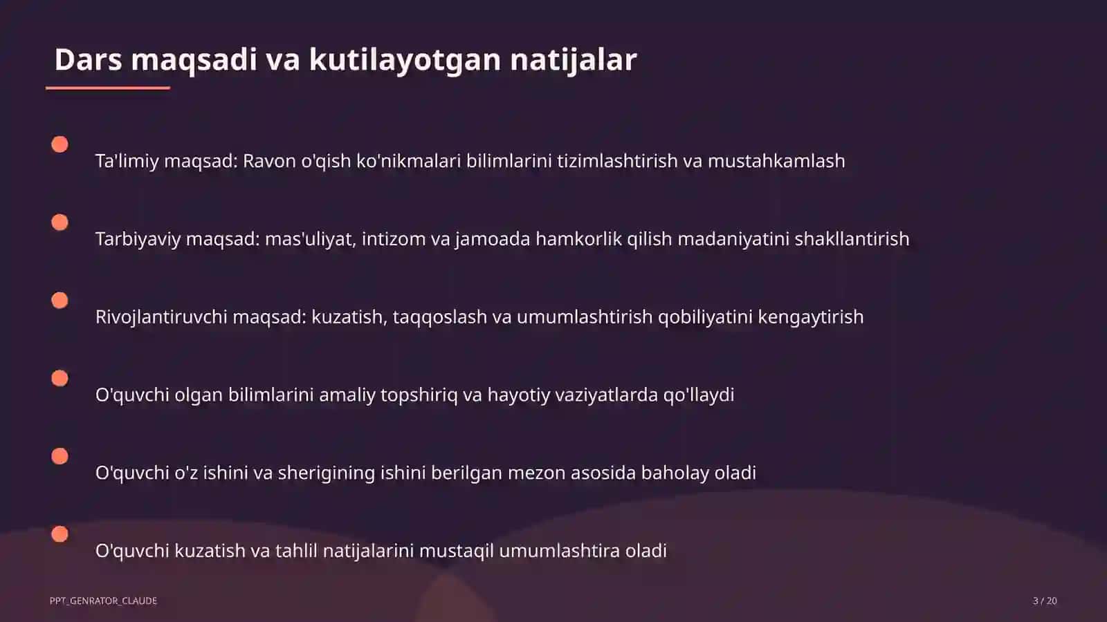 Ravon o'qish ko'nikmalari (1-sinf) 3