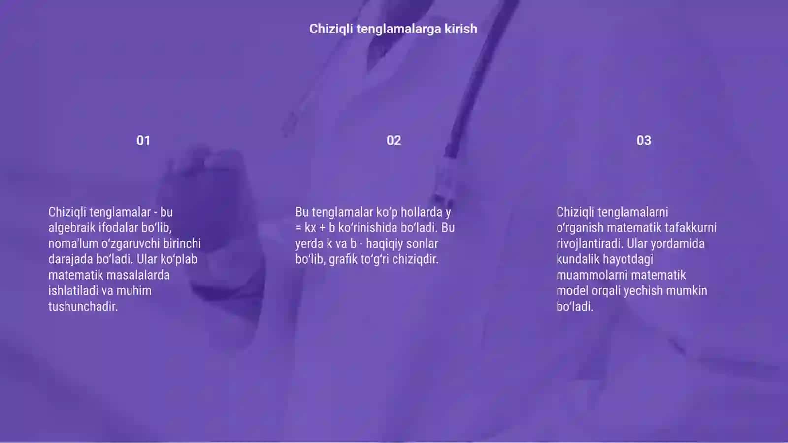 Chiziqli tenglamalar 3