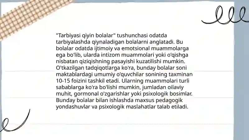 Tarbiyasi qiyin bolalar klassifikatsiyasi 3