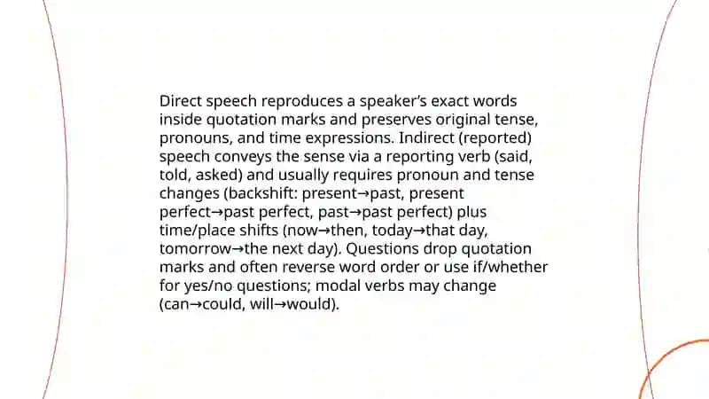 Reported speech 3