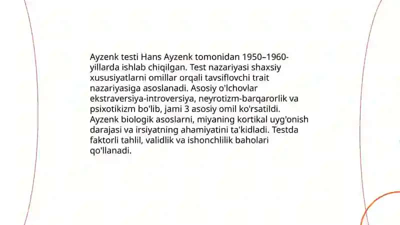 Ayzenk testi 3