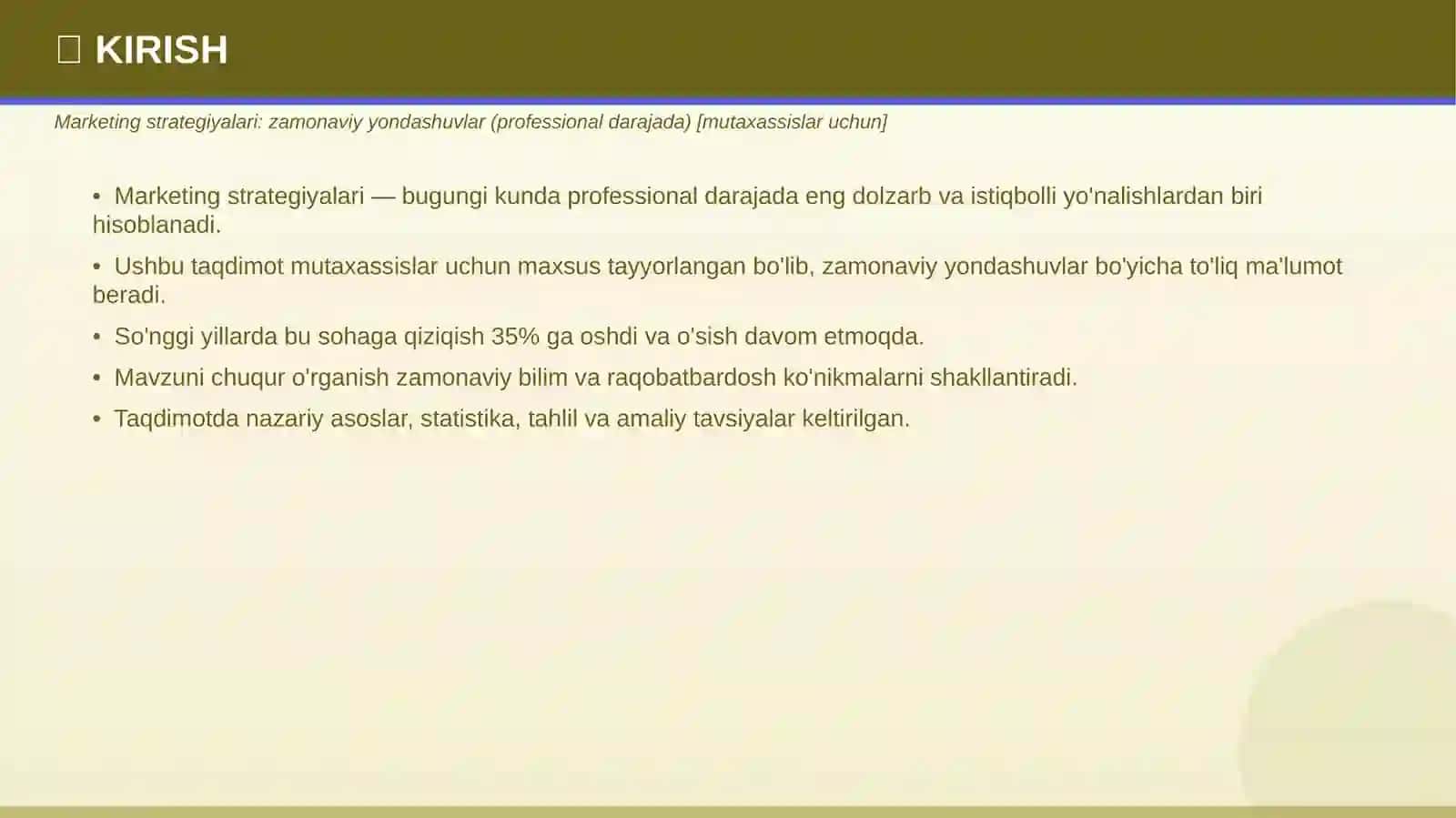PROFESSIONAL TAQDIMOT • 2026 3