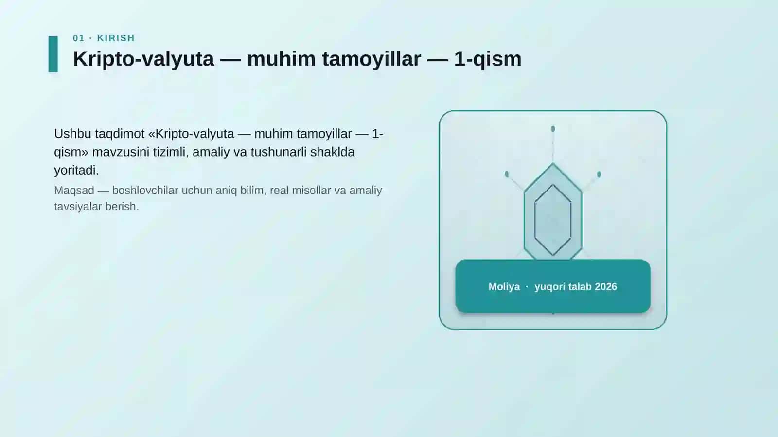 Kripto-valyuta — muhim tamoyillar — 1-qism 3
