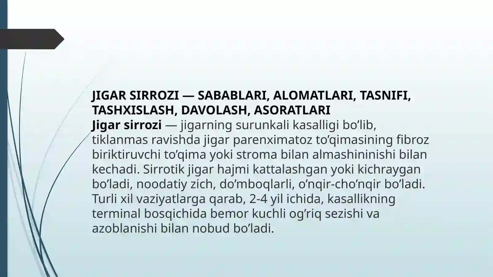 Jigarsirrozi haqida 3