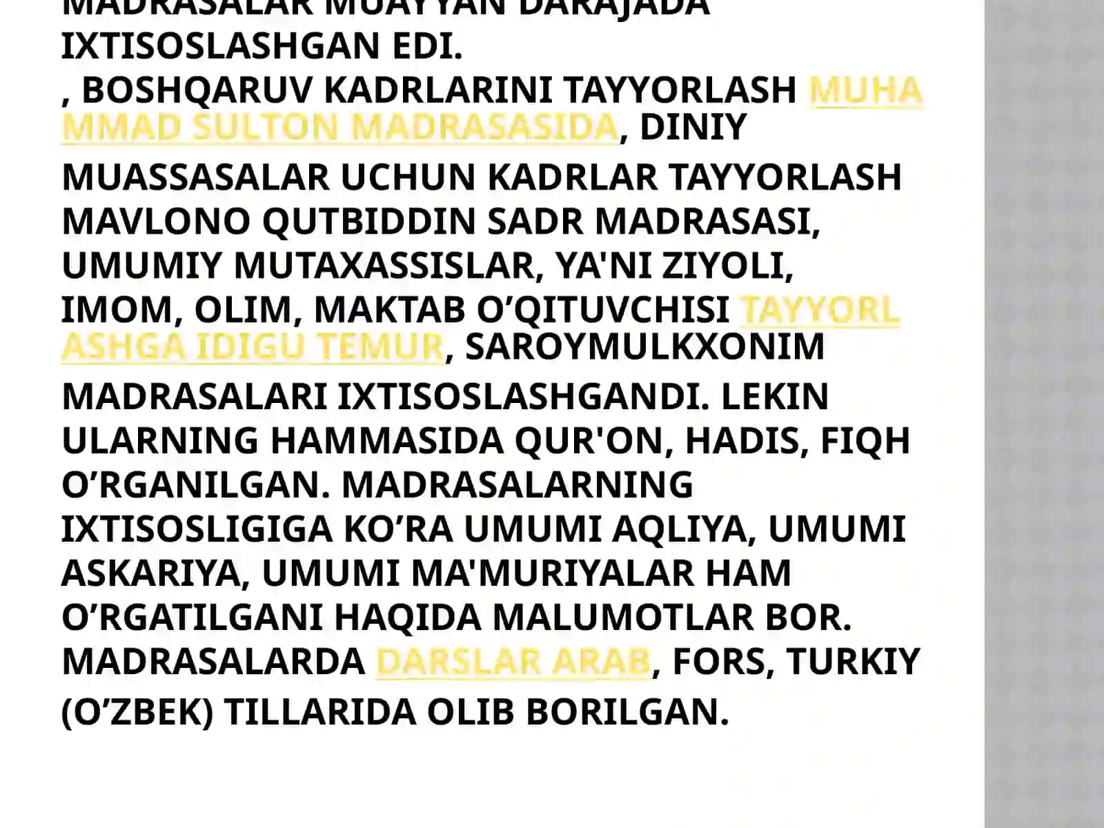 Temuriylar davrida ta’lim-tarbiya va pedagogik g’oyalari taraqqiyoti 3