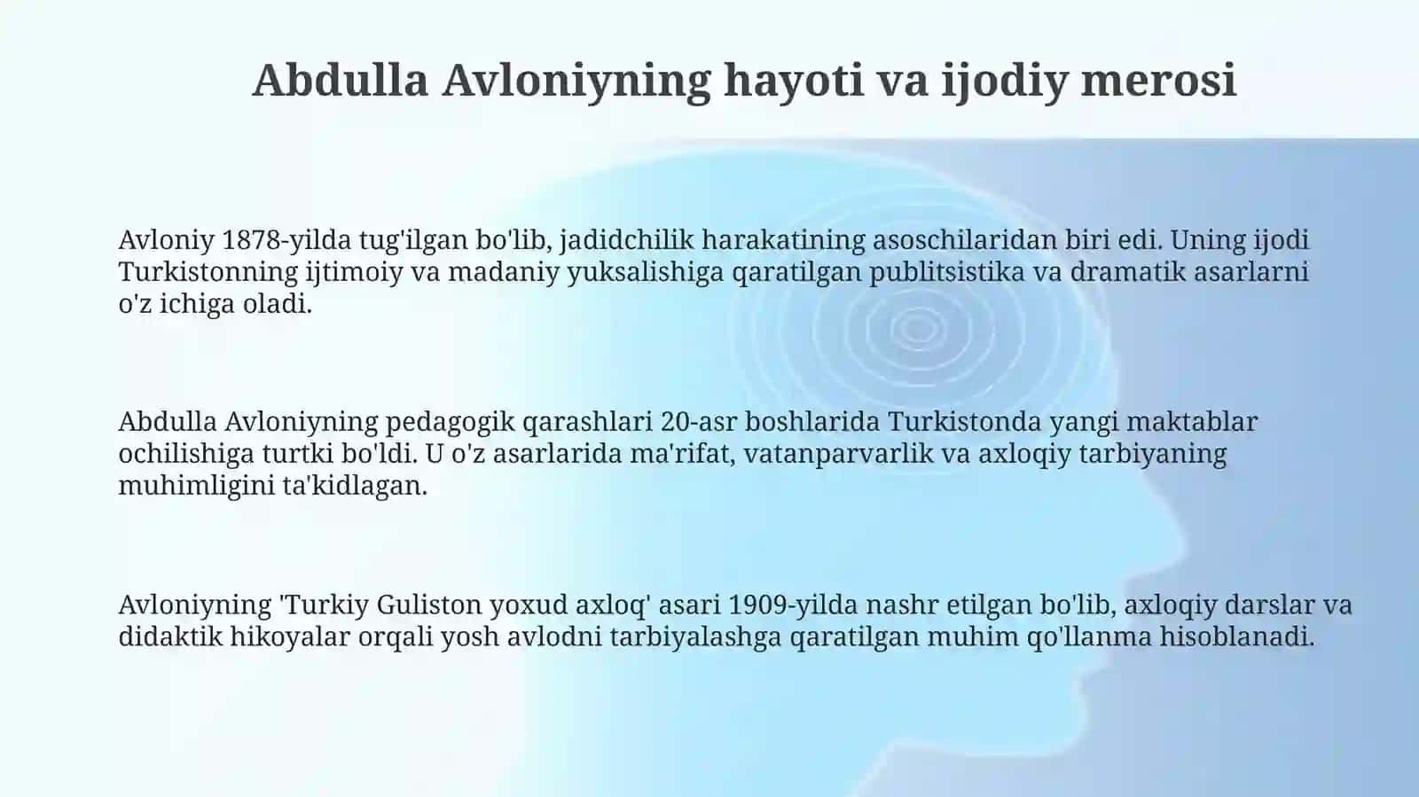Abdulla Avloniy asarlaridan vijdon tarbiyasi masalalari 3