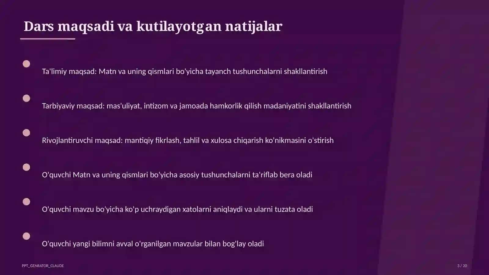 Matn va uning qismlari (3-sinf) 3
