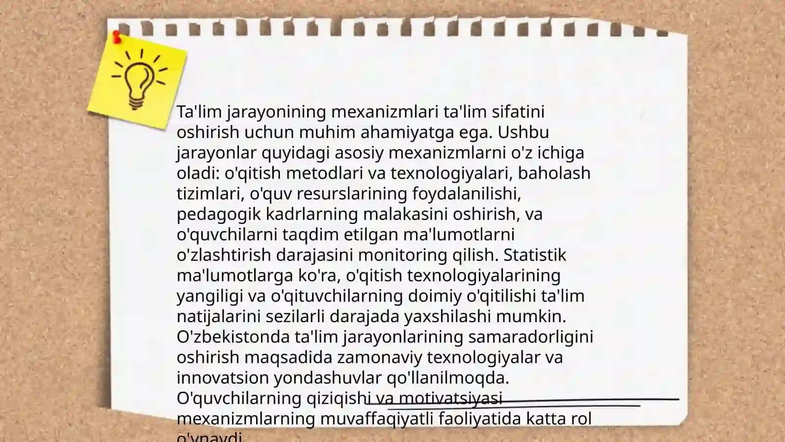 Ta'lim jarayoni qonuniyatlari va tamoillari 3