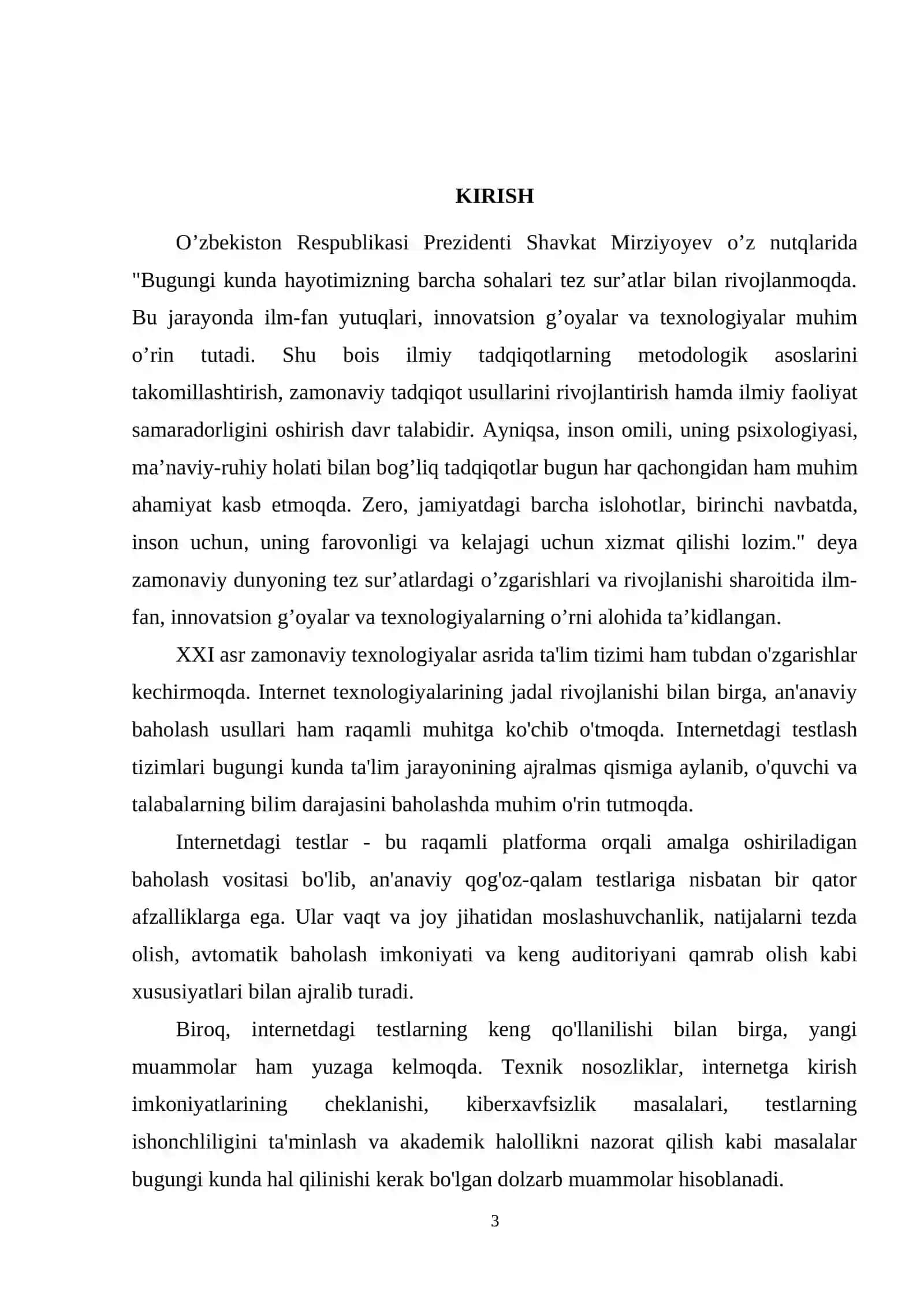 INTERNETDAGI TESTLAR: YANGI MUAMMOLARI VA ISTIQBOLLARI 3