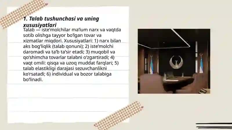 Talab, taklif va bozor muvozanati 3