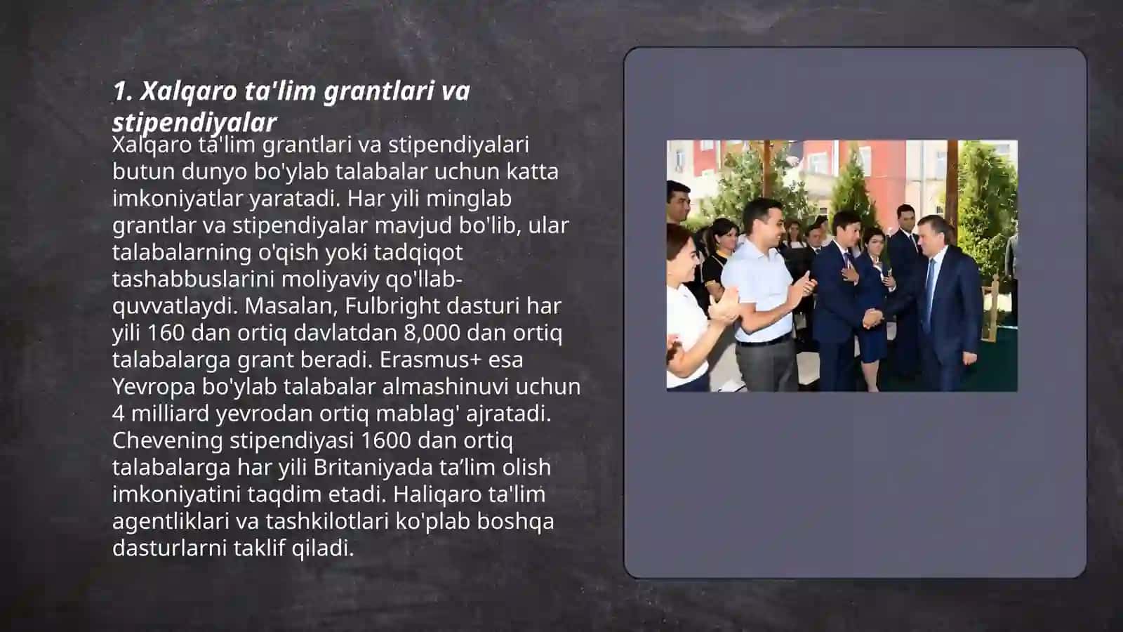 Xalqaro ta'lim grantlari va stipendiyalar 3