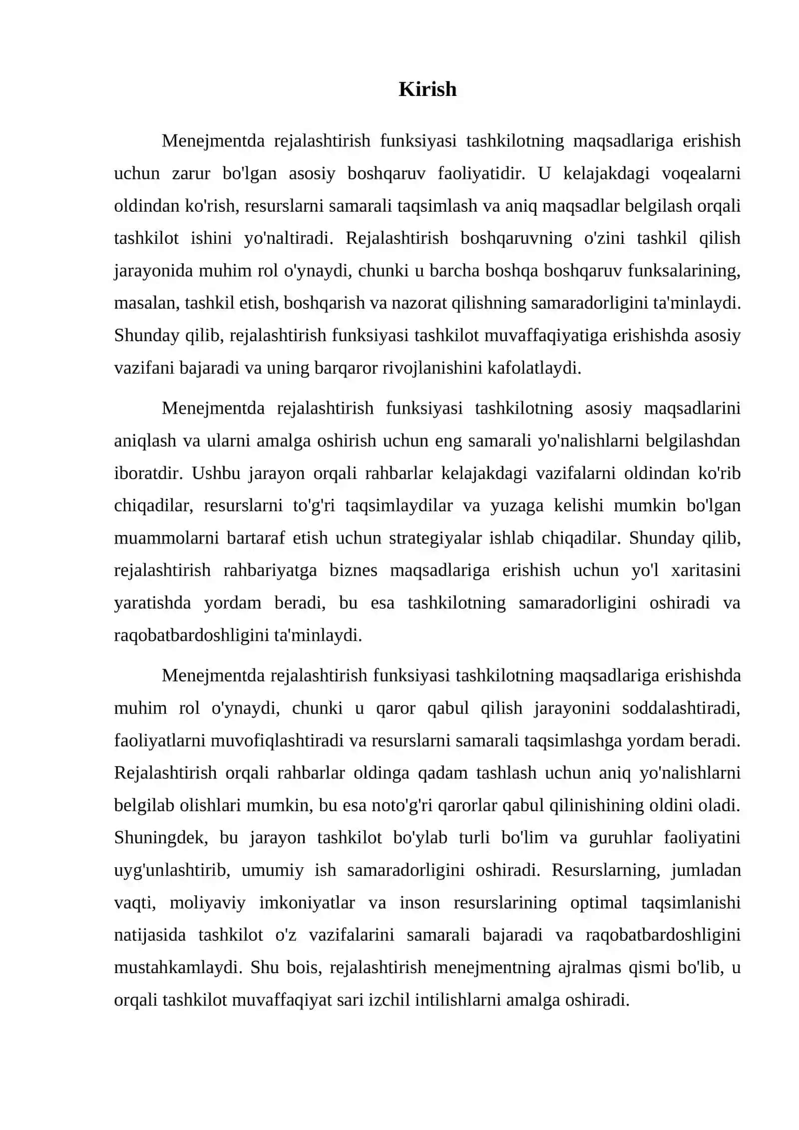 Menejmentda rejalashtirish funksiyasi 3