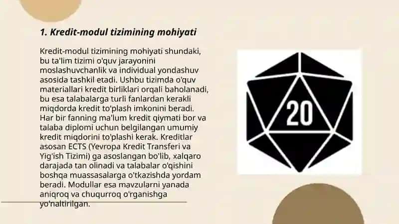 Taʼlim muassasalarids kredit modul tizimida baholash jarayonini tashkil etish talablari 3