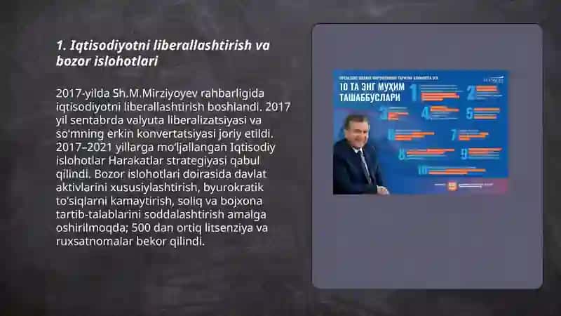 Iqtisodiyotni liberallashtirish va bozor islohotlari 3