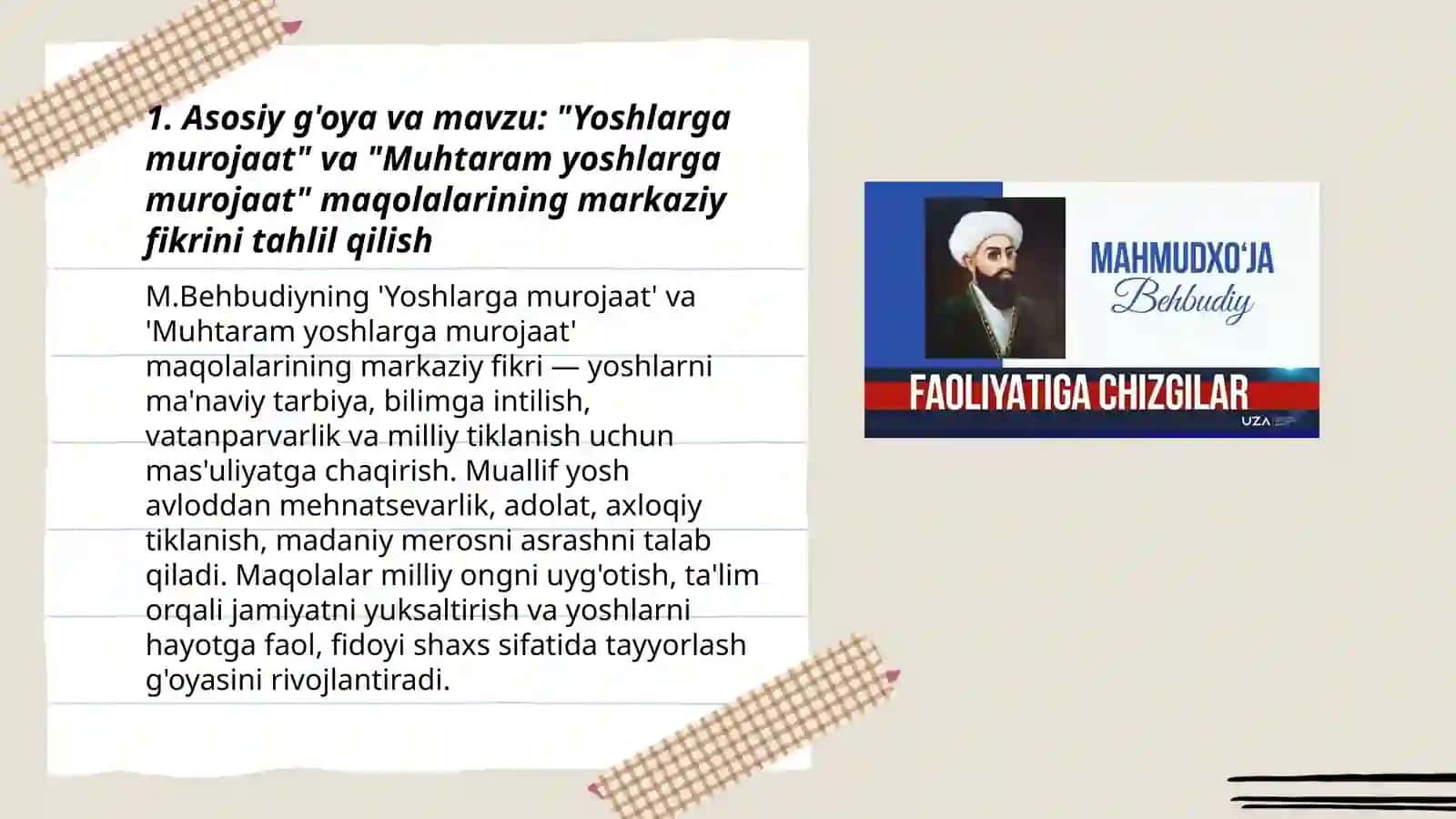 Yoshlarga murojaat va Muhtaram yoshlarga murojaat maqolalari 3