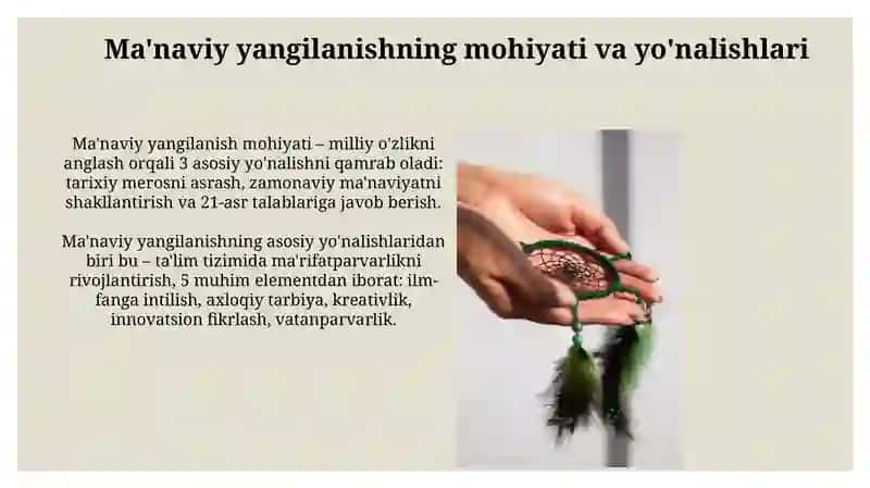 Ma'naviy yangilanishning asosiy yo'nalishlari 3