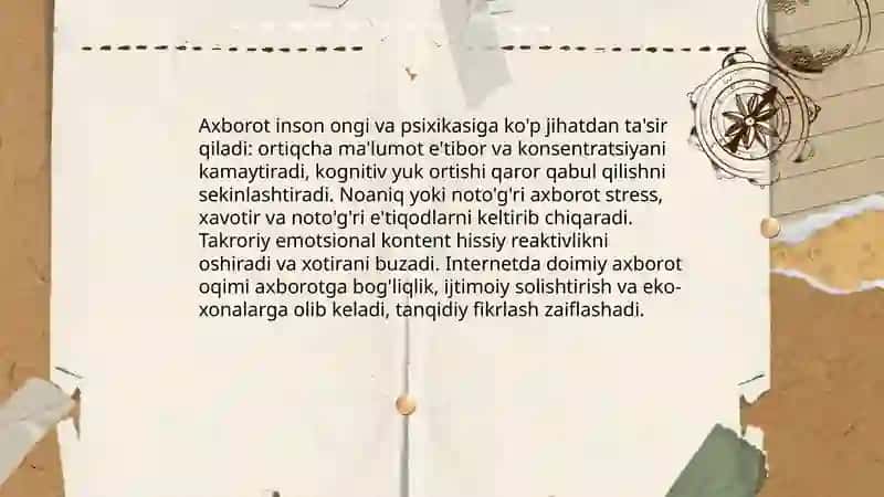 Axborotning inson ongiga taʼsiri muammolari 3