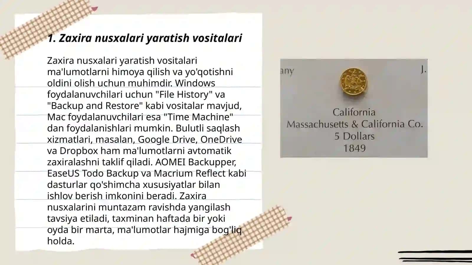 Zaxira nusxalari yaratish vositalari 3