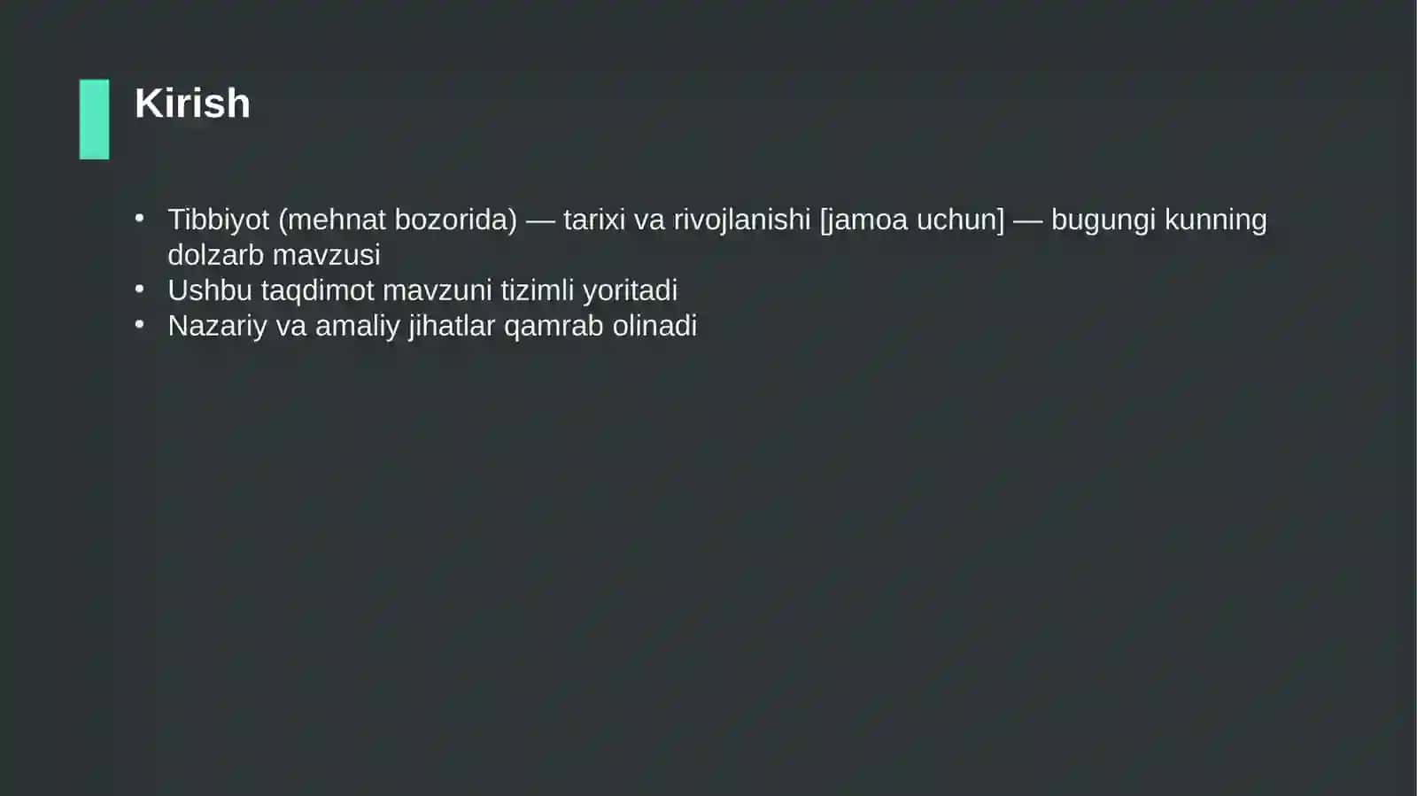 Tibbiyot (mehnat bozorida) — tarixi va rivojlanishi [jamoa uchun] 3