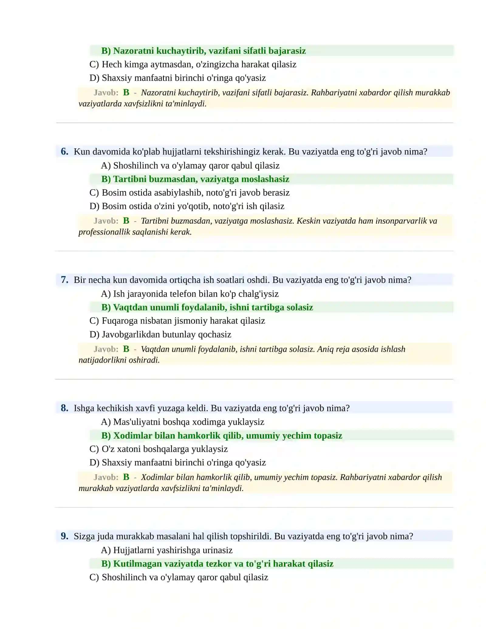 BOJXONA XIZMATIGA ISHGA KIRISH PSIXOLOGIK SINOV Testlari 3