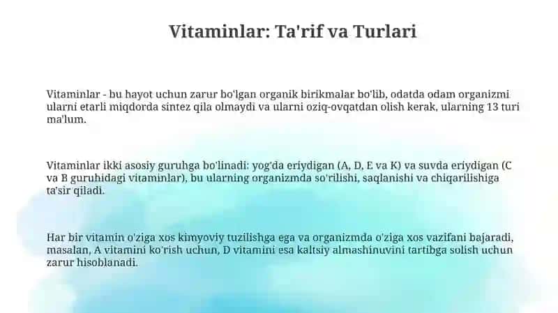 Vitaminlar 3