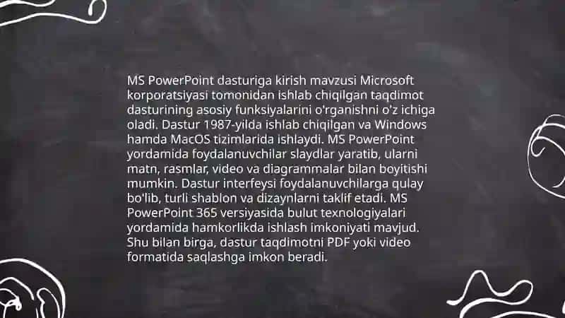 Taqdimotlar yaratish dasturlari MS Power Point multimediyali taqdimotlar yaratish ( Mavzular kesimida). Prezi.com dasturlari va ulardan foydalanish asoslari. Prezi.com dasturida Multimediyali va Online taqdimotlar 3