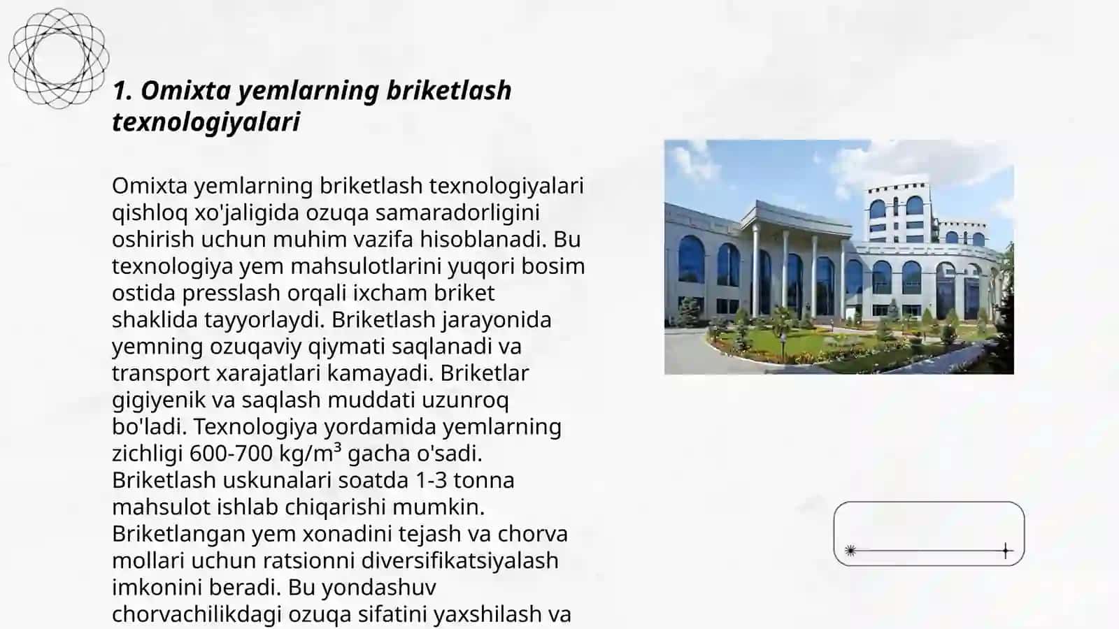 Omixta yemlarning briketlash texnologiyalari 3