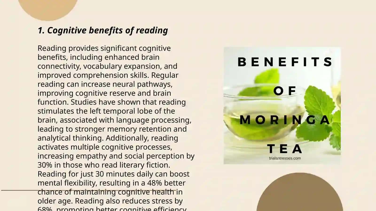 The benefits of Reading 3